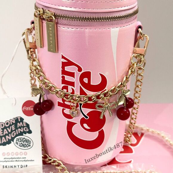 🍒 Cherry Coke Can Cherry Bag Bundle w/ Cherry Charm Chain & Gift Box - Picture 2 of 4